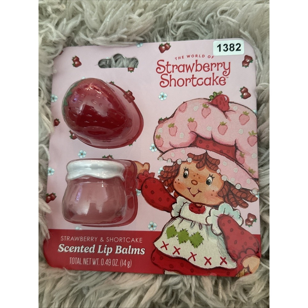 Strawberry Shortcake Lip Balm Jars 2pk Scented Tinted Pink